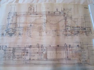 Train Locomotive Plan Print Science Museum Midland Railway 50 X 72 Cms Good