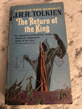 Jrr Tolkein Lord Of The Rings Part 3 Return Of The King Paperback Vintage 60s