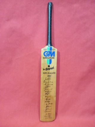 Vintage Gunn & Moore Miniature Cricket Bat Zealand 1965