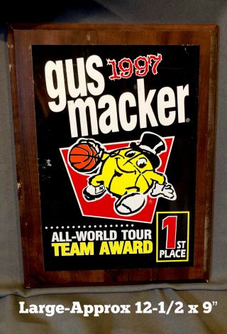 Dusty Old Gus Macker Basketball Trophy Plaque - Check It Out