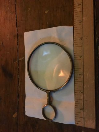 Vintage Magnifying Glass With Unique Ring Handle