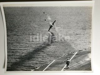 Royal Navy Buccaneer Aircraft Xn 958 Accident Photo Hms Eagle Ejector Nov 1965