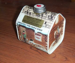 Vintage Canada Maple Syrup Tin Can 1984 Can Produced In Swanton,  Vermont