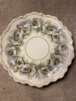 9.  5 " Vintage Z S & Co.  Bavaria Decorative Floral Plate Dish