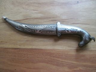 Antique Handmade Horse Damascus Dagger