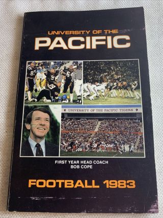 1983 University Of The Pacific Tigers College Football Schedule Media Guide N 2