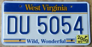 West Virginia License Plate 2003 - 2015 Pick A Number