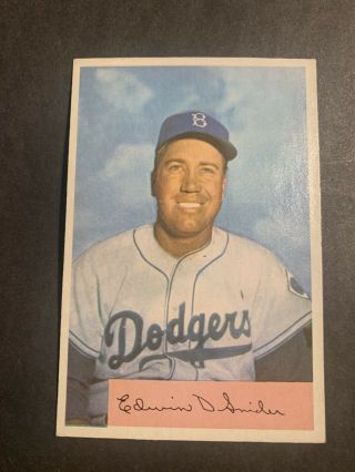 1954 Bowman Duke Snider Brooklyn Dodgers 170 Baseball Card