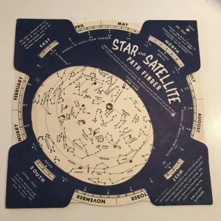 Edmund Scientific 9227 Optical Star And Satellite Path Finder Map 1966