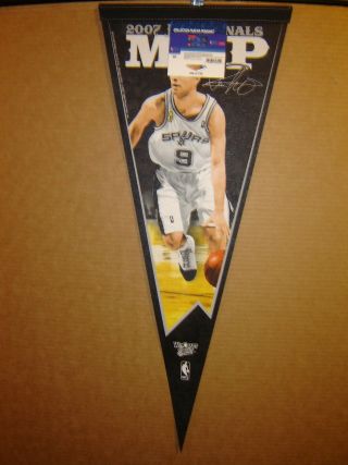 2007 Tony Parkers San Antonio Spurs Nba Finals Mvp Player Pennant