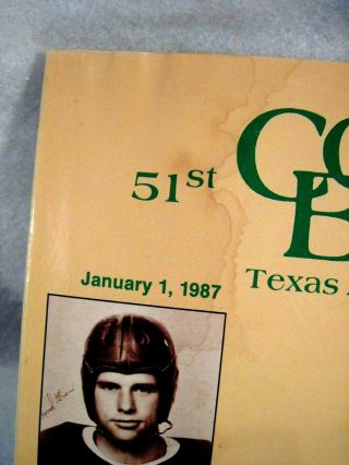 51st COTTON BOWL CLASSIC Program Texas A&M Aggies Ohio State 1987,  Ticket Stub 3