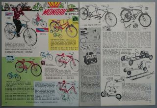 1962 Vintage Paper Print Ad 2 - Pg Monark Bicycle Tandem Speed - Mobile 3 - Wheels