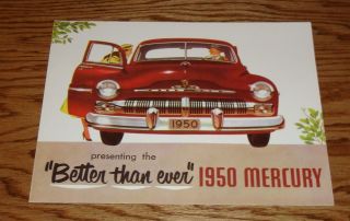 1950 Mercury Full Line Foldout Sales Brochure 50 Sedan Coupe Convertible