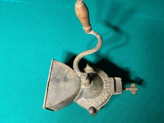 Antique Cast Iron Swift Coffee Grinder - Wall Mount Patent 1845