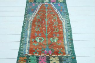 Turkish Esme Small Kilim Rug,  Door Mat,  Bathmat,  Teppiche,  Carpet,  Tapis 35 