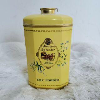 Antique Vintage Mouson Lavendar Talcum Powder Tin - Full