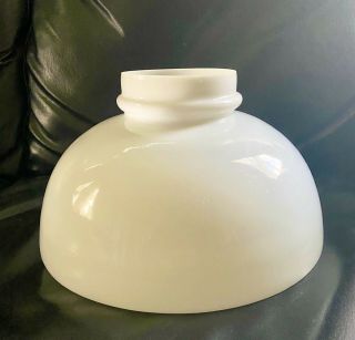 Antique 10 " Milk Glass Lamp Shade Oil Or Electric For Aladdin,  Coleman,  Rayo
