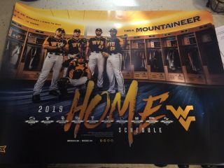 2019 West Virginia Mountaineers Baseball Schedule Poster