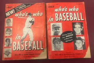 Vintage Whos Who In Baseball 2 Issues.  1965 And 1967
