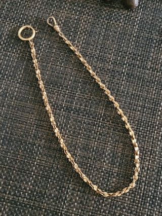 Vintage Antique 1/20 12k Gold Filled Pocket Watch Chain Nugget Style 13.  5 Inch