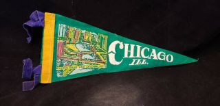 Chicago Illinois Wacker Drive And Chicago Mini Vintage Felt Pennant 03/01/2020