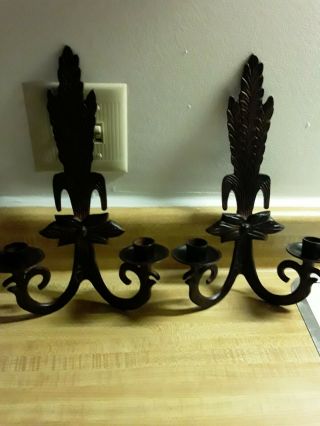 Antique Vintage Wall Candle Holders Gorgeous