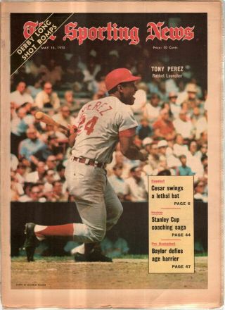 The Sporting News Newspaper May 16,  1970 Rocket Launcher Reds 