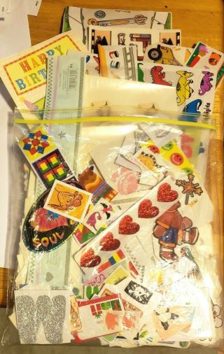 Vintage & 1 To 2 Lb Bag Of Stickers Decals Mods Mrs Grossman 