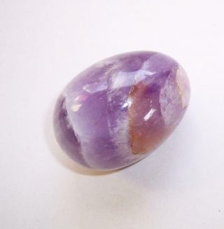Vintage Polished CHEVRON Purple AMETHYST Crystal EGG Healing Wiccan 3