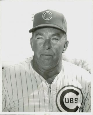 1958s Press Photo Team Issued Fred Fitzsimmon Of The Chicago Cubs Portrait