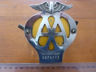 Vintage Aa Bumper Badge