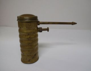 Antique Brass Oil Can,  Oiler,  Patent Pending,  Possibly Eagle Brand