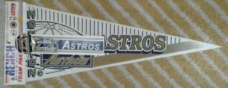Houston Astros Full Size Mlb Baseball Pennant With Button And Bumper Sticker