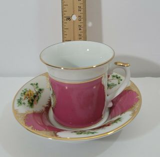 Vintage Demitasse Tea Mini Cup and Saucer,  Avon 1985 Pink - set 3
