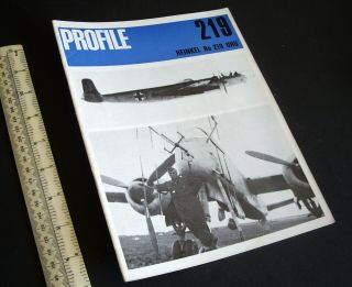 1970s Vintage Aircraft Profile Monograph 219.  Heinkel He 219 Uhu Luftwaffe