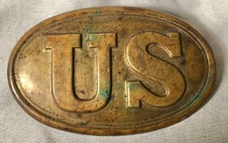 Antique Civil War Era Brass Union Army " Usa " Breast Plate