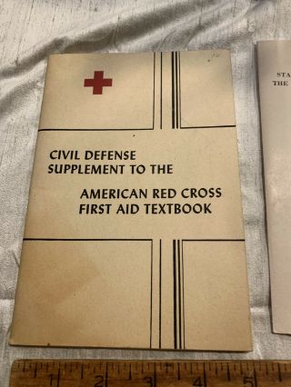 Vintage Us Paper 1951 Cold War Civil Defense First Aid Atomic Bomb Red Cross