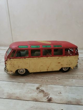 Vintage Volkswagen Van Bus Vw B Sign Of Quality Metal Toy Car Made In Japan