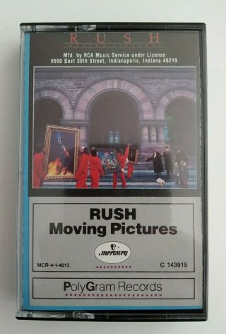 Rush Moving Pictures Polygram Cassette 1981 Vintage Euc Fast Ship