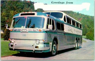 Vintage 1950s Greyhound Bus Lines Advertising Postcard " Scenicruiser "