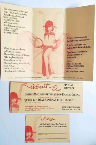 Vintage 20th Century Fox Movie Promo 10 - John Goldfarb Please Come Home Ticket