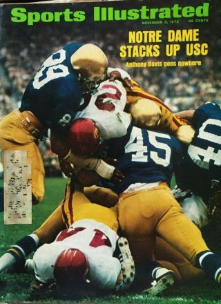 Sports Illustrated November 5,  1973 Notre Dame Stacks Up Usc Davis Goes Nowhere