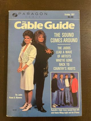 Vintage Paragon Cable Tv Guide October 1987 - The Judds - Naomi & Wynonna