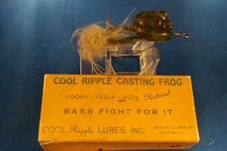 Vintage Cool Ripple Casting Frog From Around 1948 In The Box