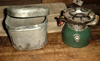 Vintage Coleman Camping Stove 502 Feb.  1964 With Case/mess Kit