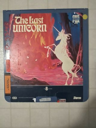 Rca Selectavision Videodisc Vtg The Last Unicorn