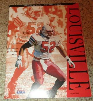1996 Louisville Cardinals Football Program Vs.  Baylor - 9/14/1996 Game