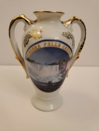 Vintage Niagara Falls Canada Urn Vase Souvenir Made In Japan 5 3/4 " Tall