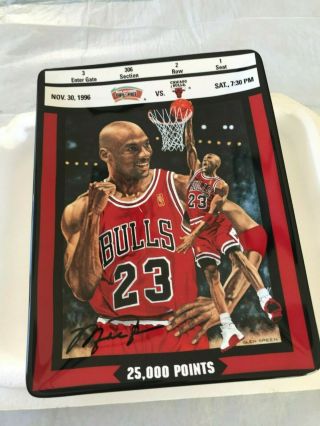 Upper Deck Michael Jordan: Ticket To Greatness 25,  000 Points Glass Plate