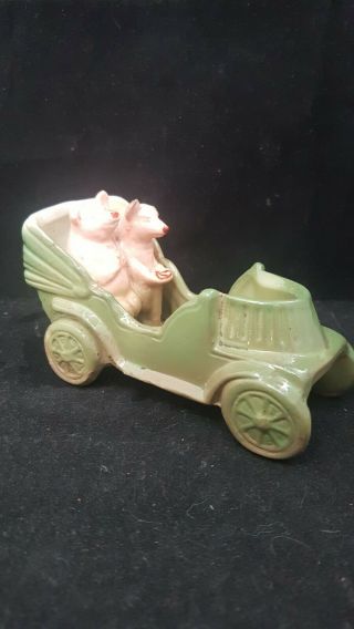 Rare Victorian Pig Fairing Two Pigs In Unusual Style Car German Porcelain